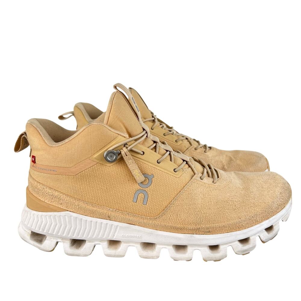 On Cloud Hi Shoe Women's Orange Beige Dune Athletic Running Hiking Sneakers 8.5